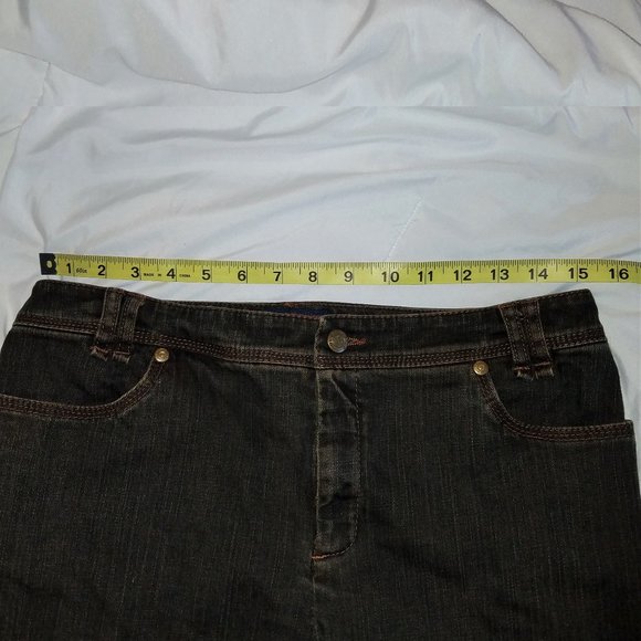 $5 SALE * size 8 TRIBAL Stretch Extensible "Java" wash Embroidered jeans - Picture 10 of 16